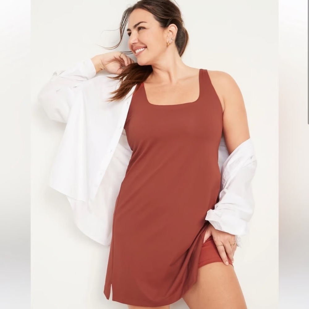 Old Navy PowerSoft Square-Neck Athletic Dress